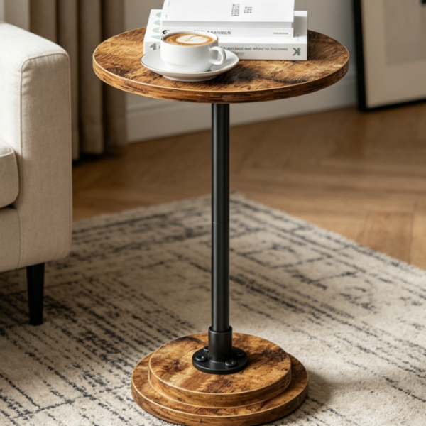 Retro Round Living Room Side Table