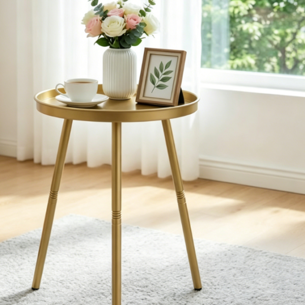 Luxury Gold Three Legged Side Table